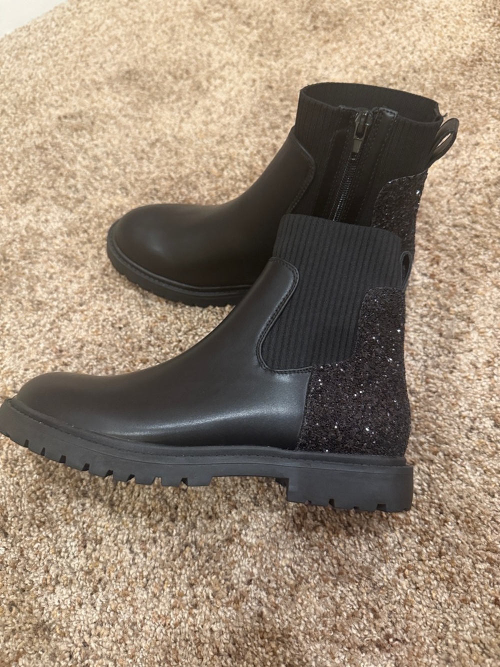 Steve Madden Black Chelsea Bootie for Kids